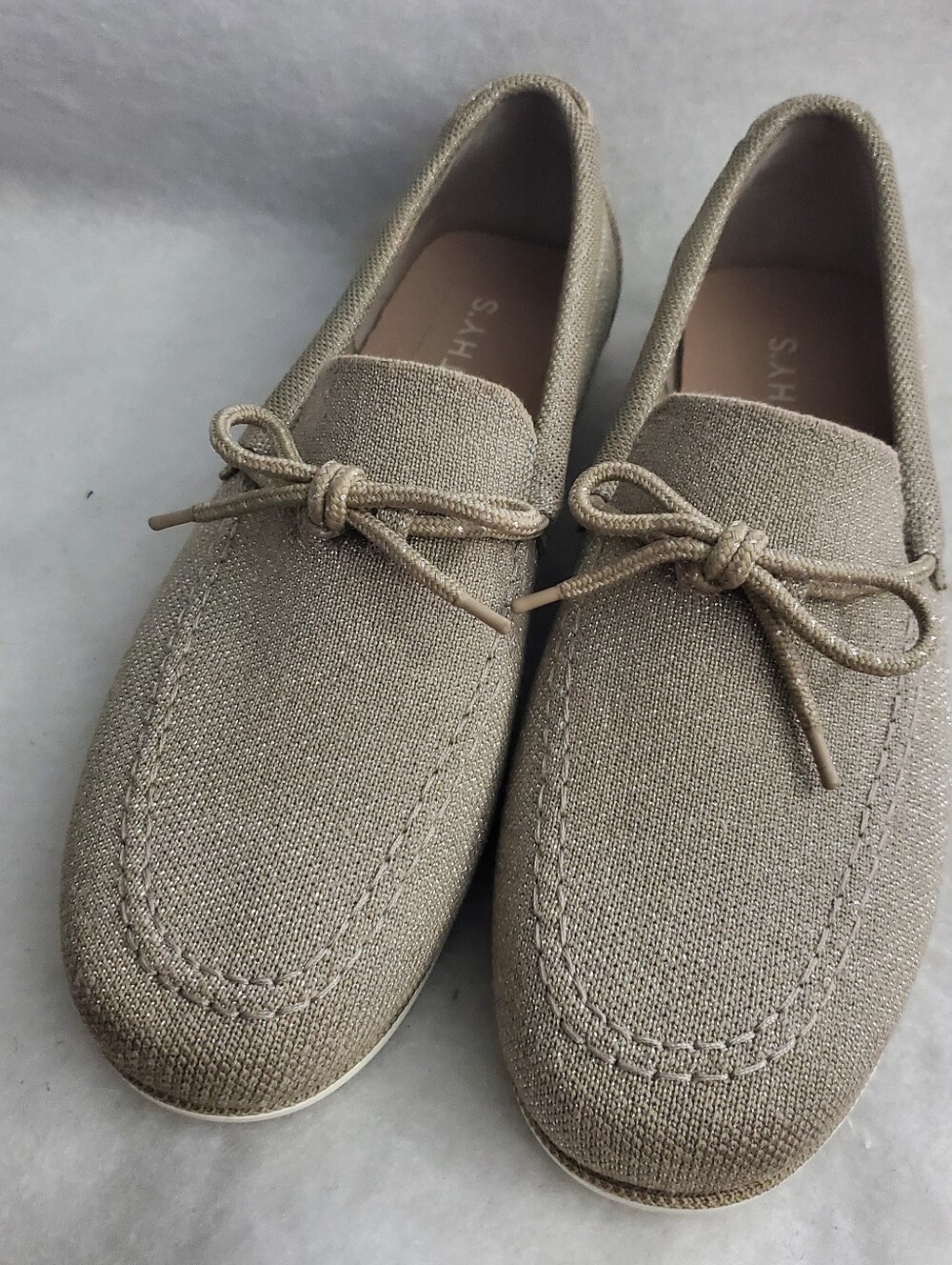 Rothy's The Boat Shoes In Shimmery Sand Slip On - Picture 2 of 15